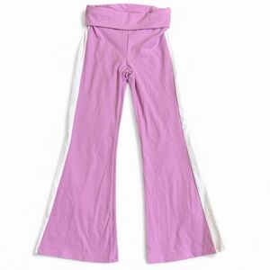 NWT Art Class Lavender With White Stripes Youth Yoga Pants Flare Leg